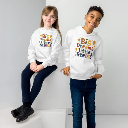 Big Dreams Little Steps! | Kids Fleece Hoodie - AwRans Clothing