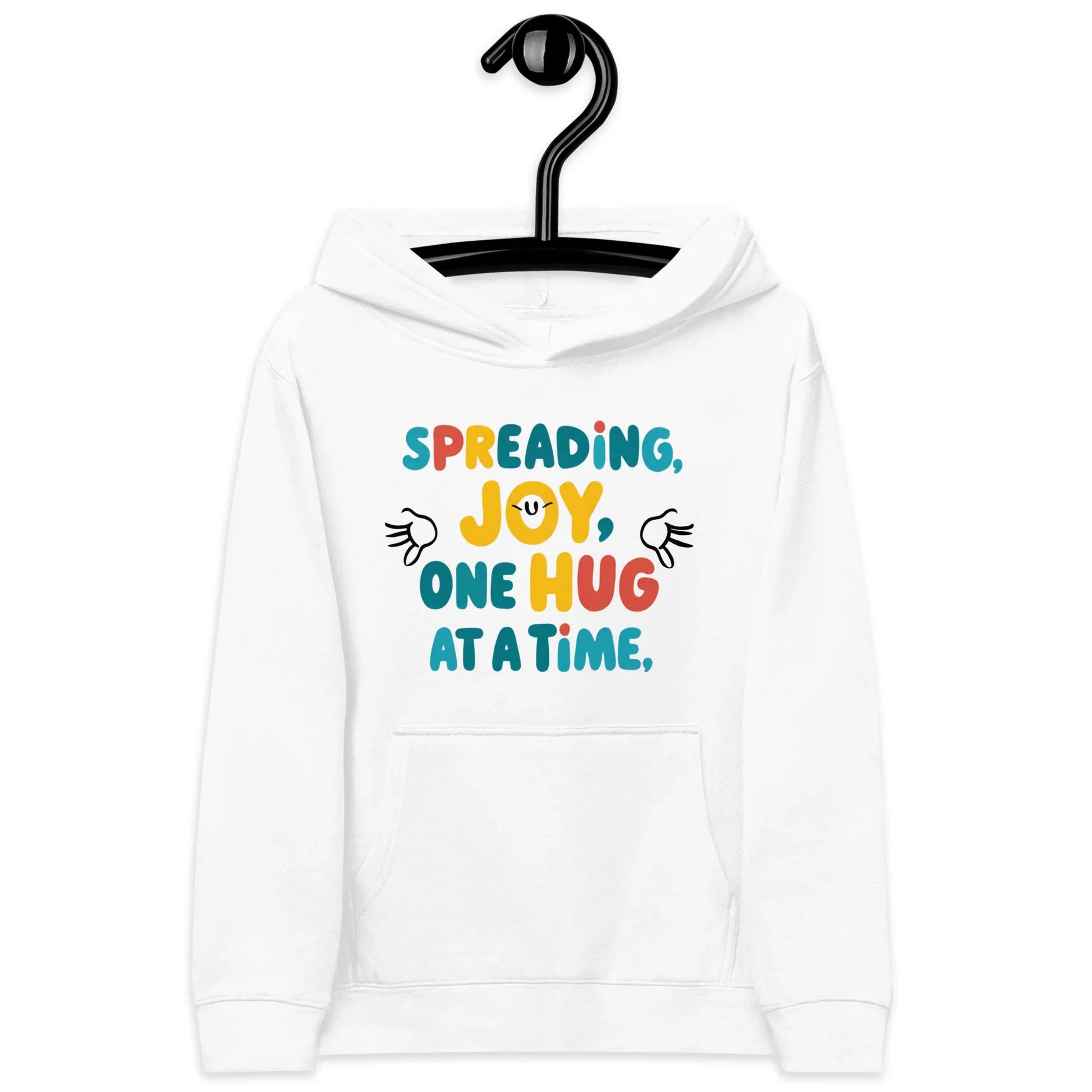 Spreading Joy One Hug At A Time | Kids Fleece Hoodie - AwRans Clothing