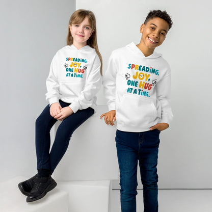 Spreading Joy One Hug At A Time | Kids Fleece Hoodie - AwRans Clothing