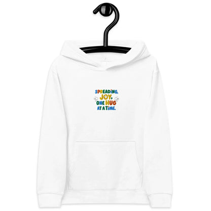 Spreading Joy One Hug At A Time | Kids Embroidered Fleece Hoodie - AwRans Clothing