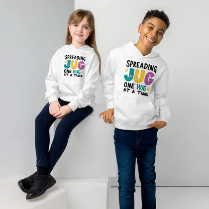Spreading Joy One Hug At A Time | Kids Fleece Hoodie - AwRans Clothing