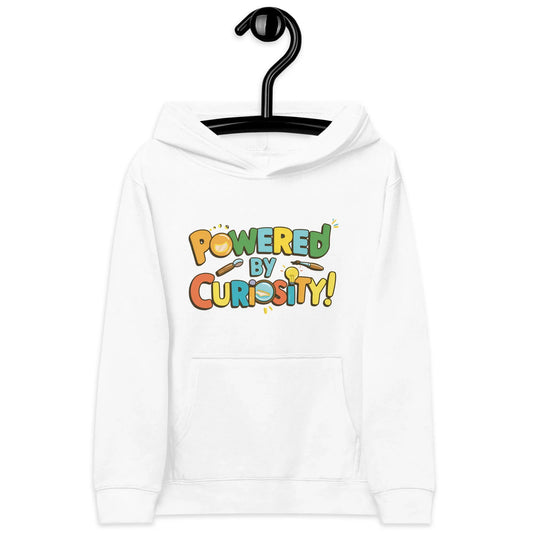 Powered By Curiosity | Kids Fleece Hoodie - AwRans Clothing