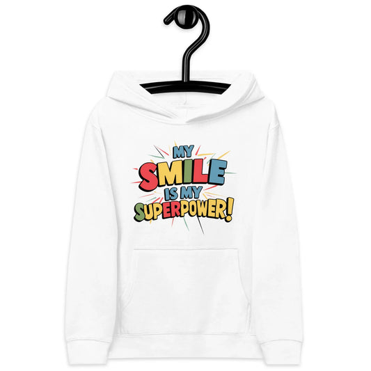My Smile Is My Superpower | Kids Fleece Hoodie - AwRans Clothing