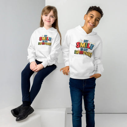 My Smile Is My Superpower | Kids Fleece Hoodie - AwRans Clothing