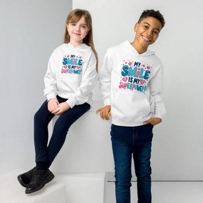 My Smile Is My Superpower | Kids Fleece Hoodie - AwRans Clothing