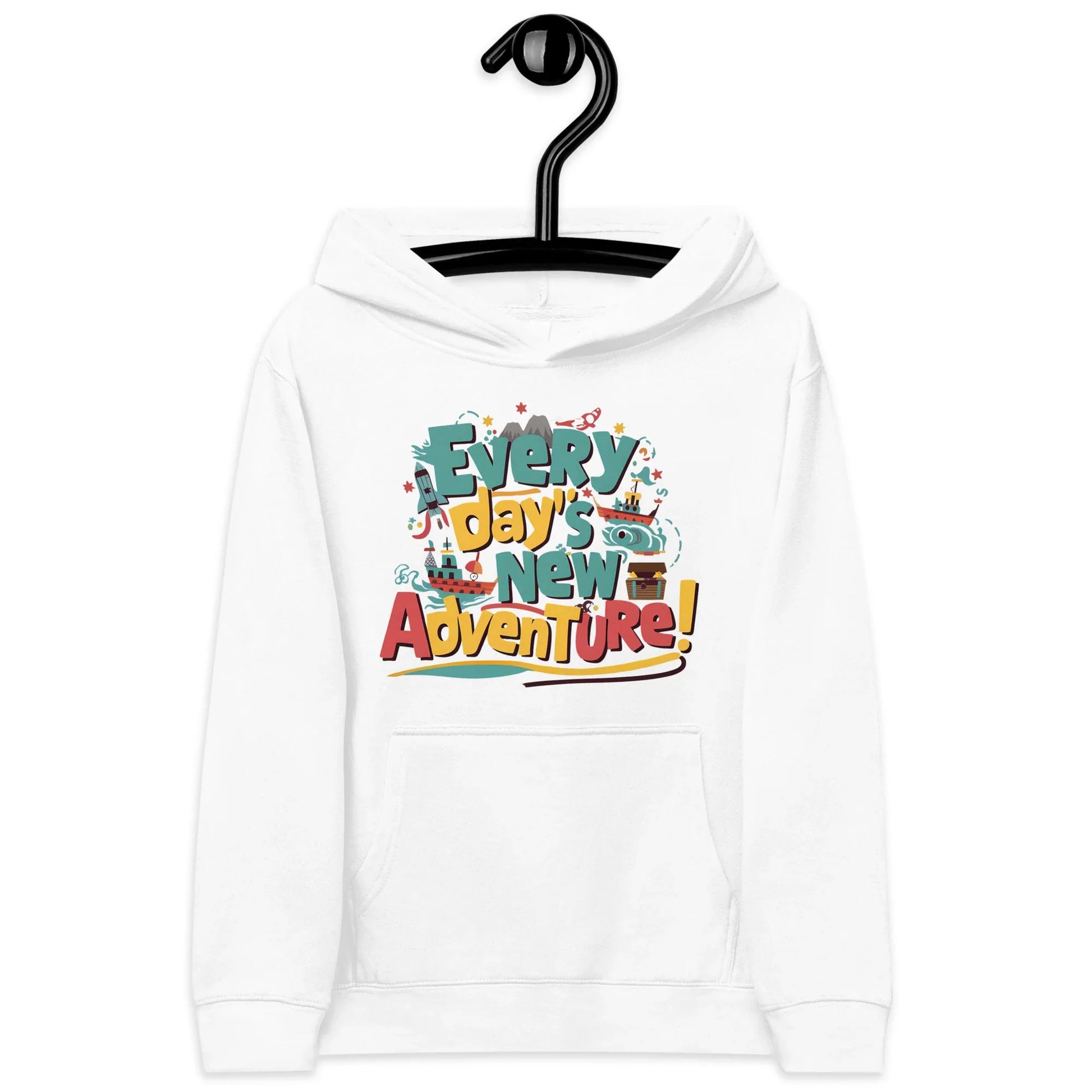 Every Day’s New Adventure | Kids Fleece Hoodie - AwRans Clothing