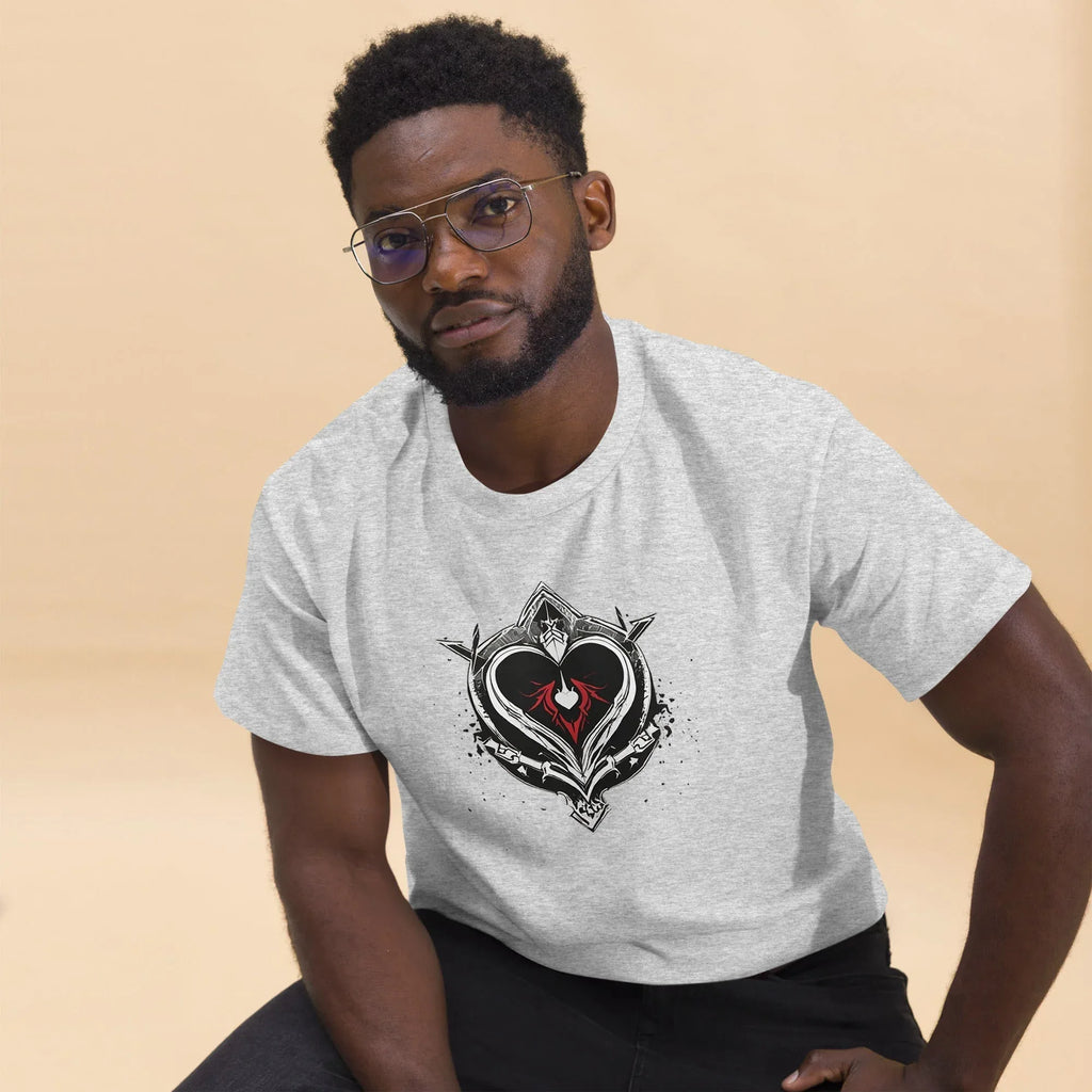 Men's | Black Heart Candle Classic Tee t-shirt AwRans Clothing mens-classic-tee-ash-front-2-65f2ad6dbc09d