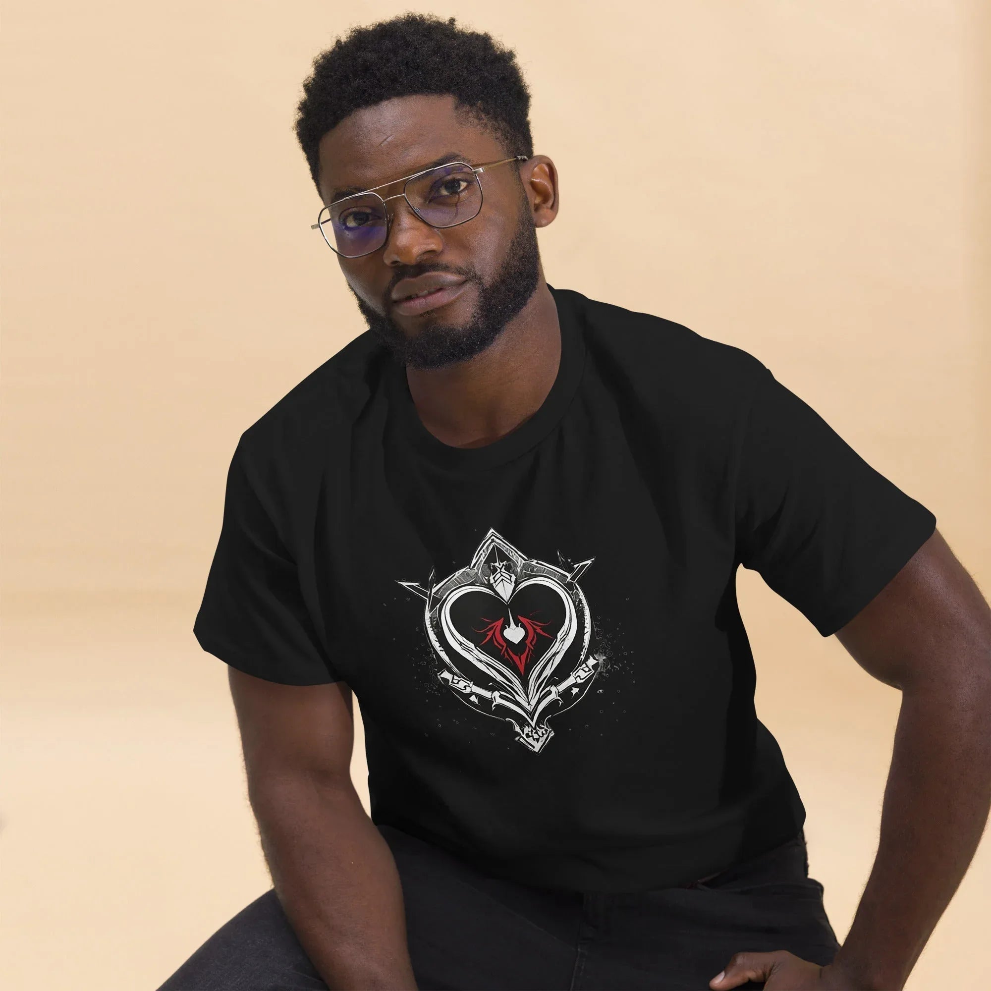 Men's | Black Heart Candle Classic Tee t-shirt AwRans Clothing mens-classic-tee-black-front-2-65f2ad6d2faed