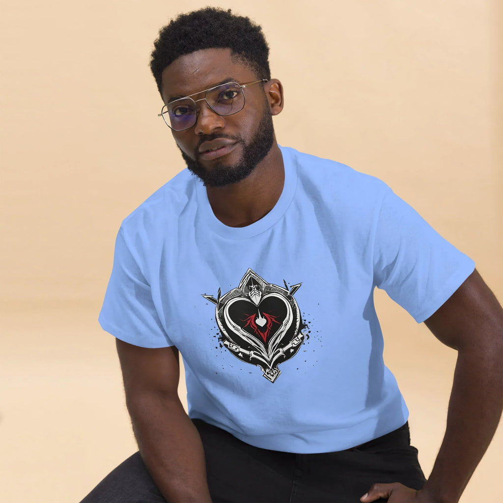 Men's | Black Heart Candle Classic Tee t-shirt AwRans Clothing mens-classic-tee-carolina-blue-front-2-65f2ad6d7c360