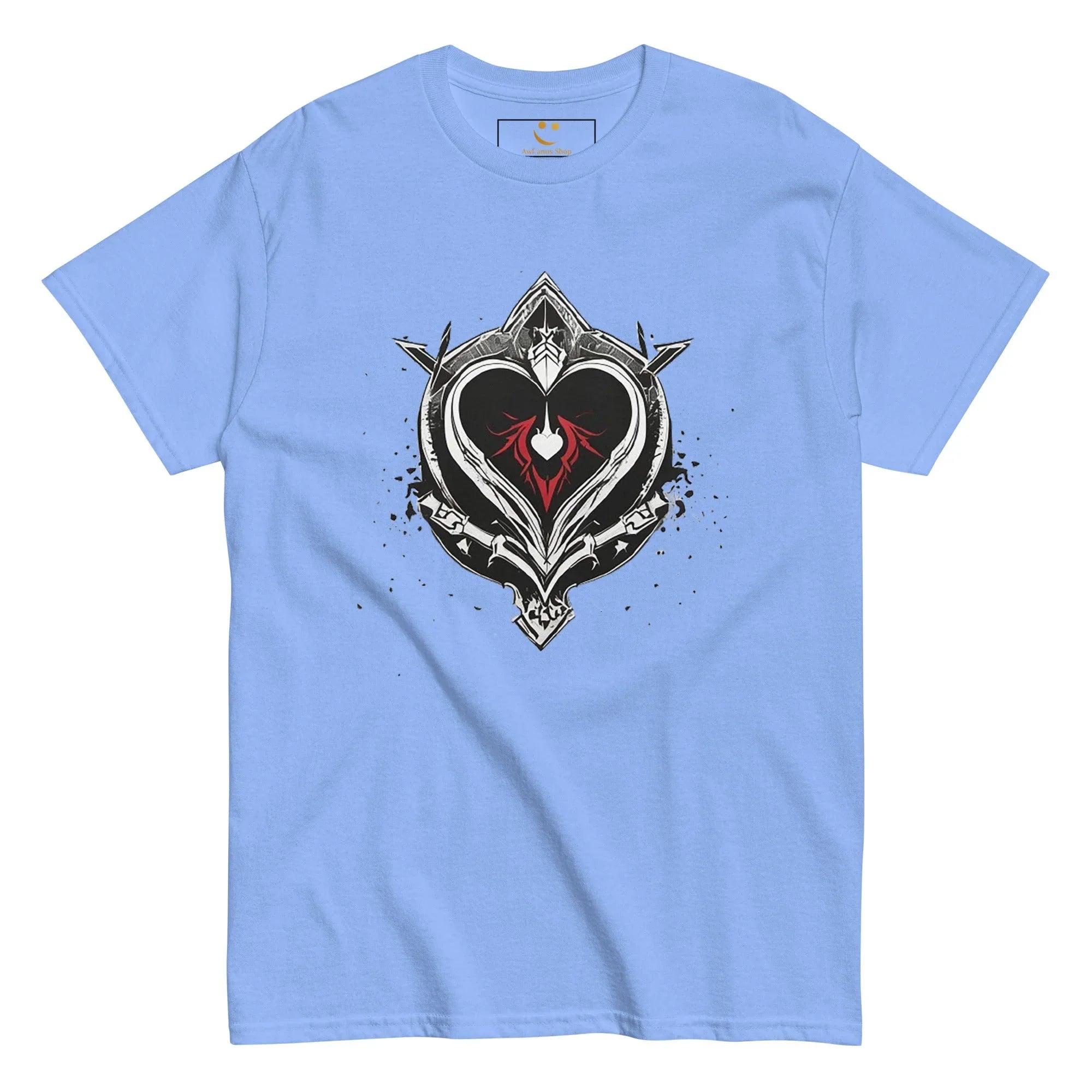 Men's | Black Heart Candle Classic Tee t-shirt AwRans Clothing mens-classic-tee-carolina-blue-front-65f2ad6ce6dc1