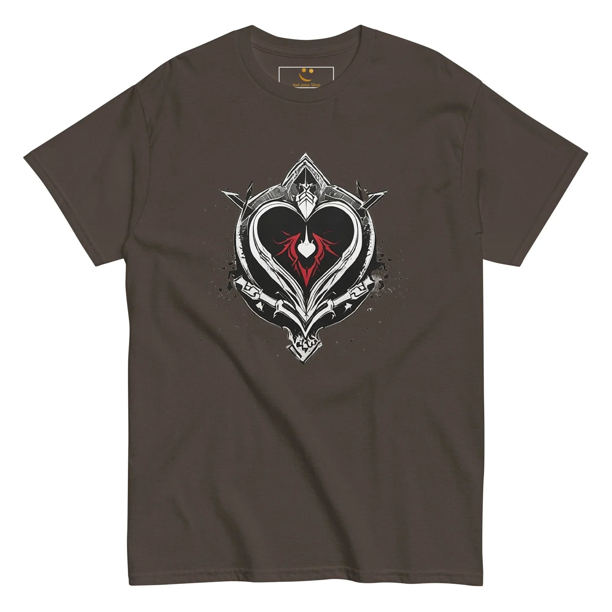 Men's | Black Heart Candle Classic Tee t-shirt AwRans Clothing mens-classic-tee-dark-chocolate-front-65f2ad6cd0220