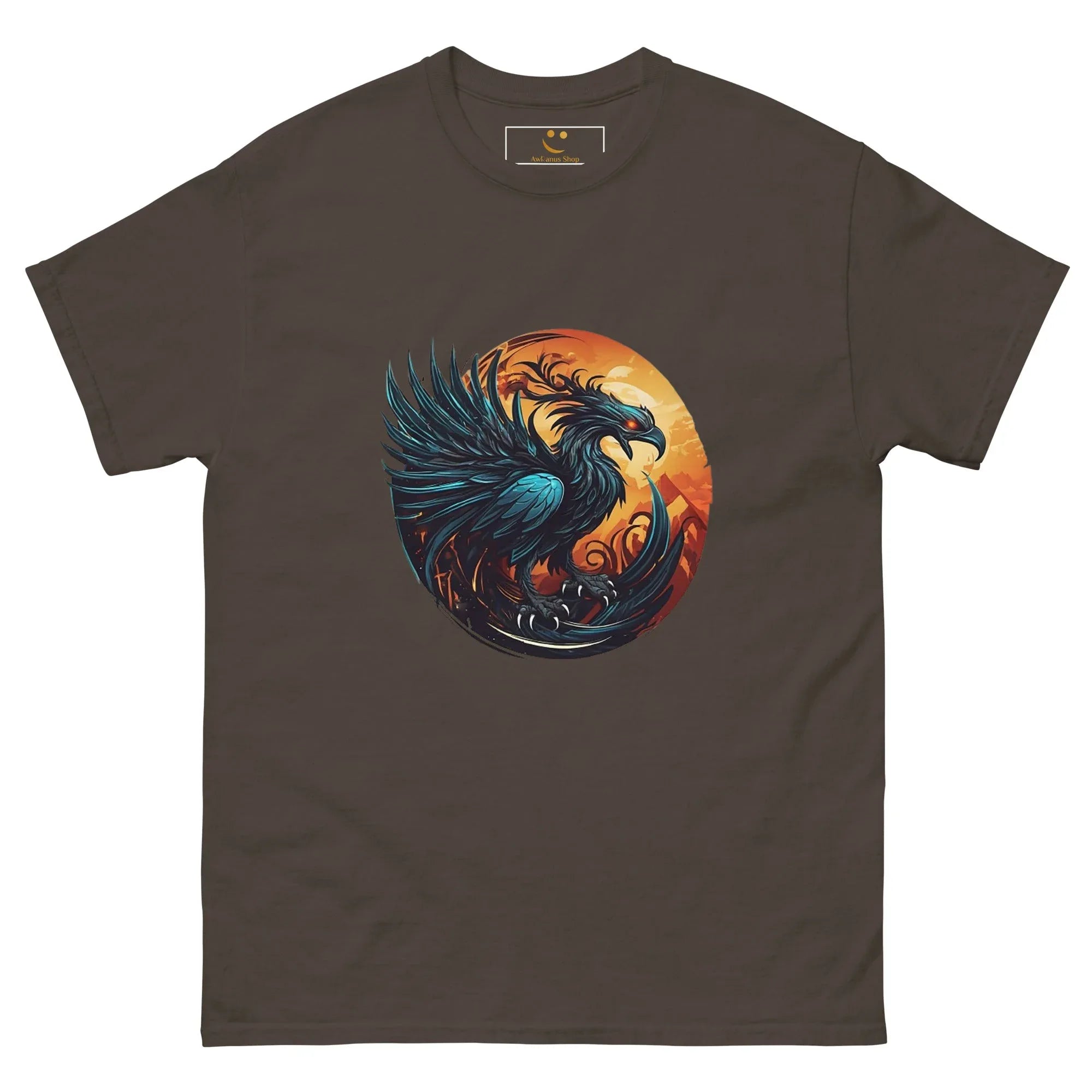 Men's | Phoenix Classic Tee Dark Chocolate t-shirt AwRans Clothing mens-classic-tee-dark-chocolate-front-661c3aca74e33