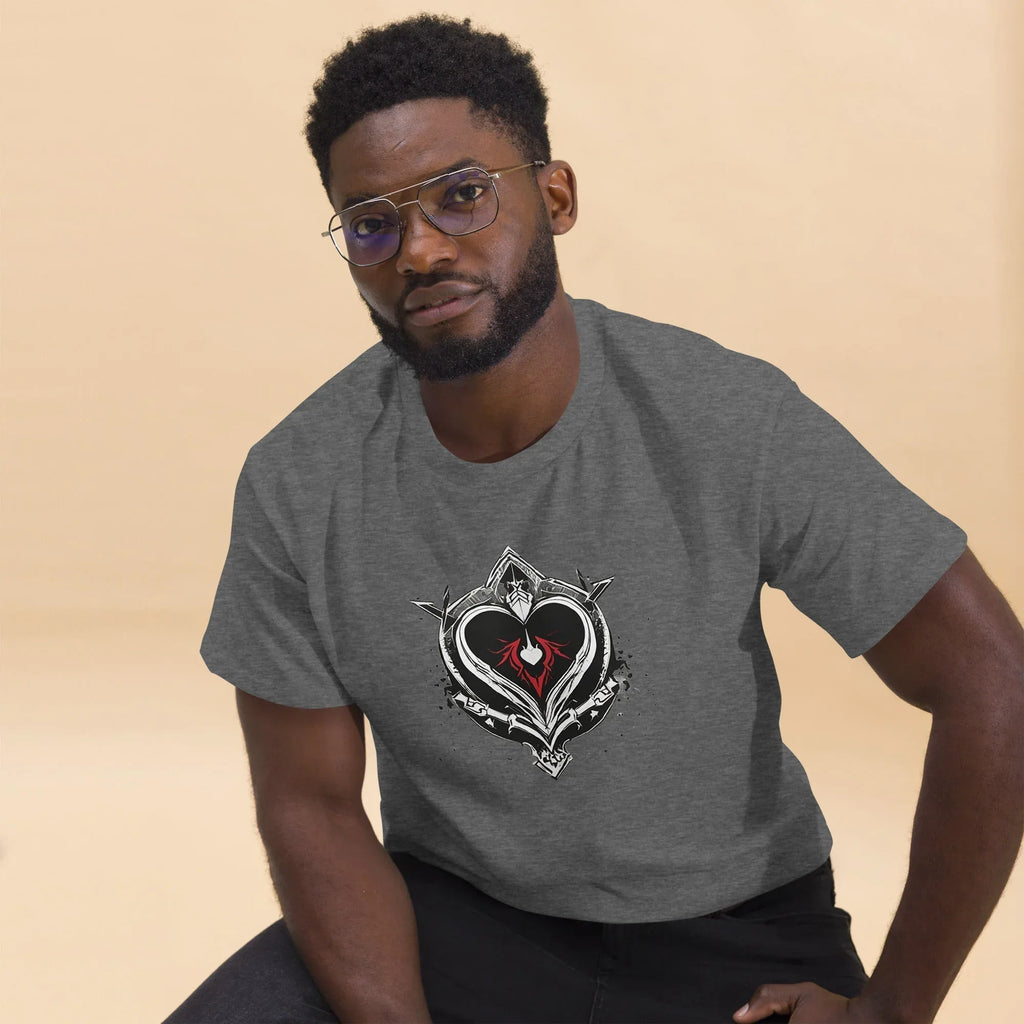 Men's | Black Heart Candle Classic Tee t-shirt AwRans Clothing mens-classic-tee-dark-heather-front-2-65f2ad6d52d36