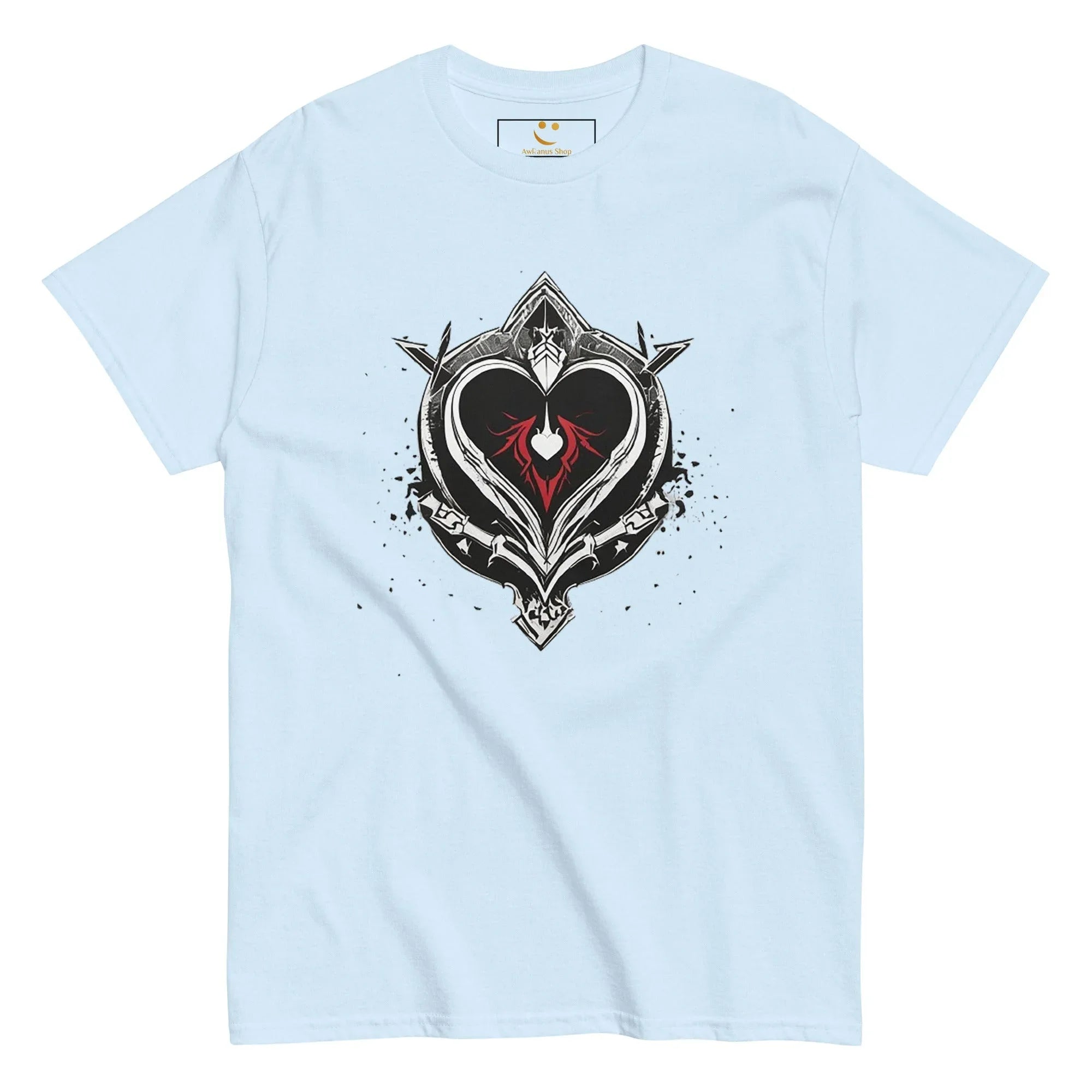Men's | Black Heart Candle Classic Tee t-shirt AwRans Clothing mens-classic-tee-light-blue-front-65f2ad6d14b79
