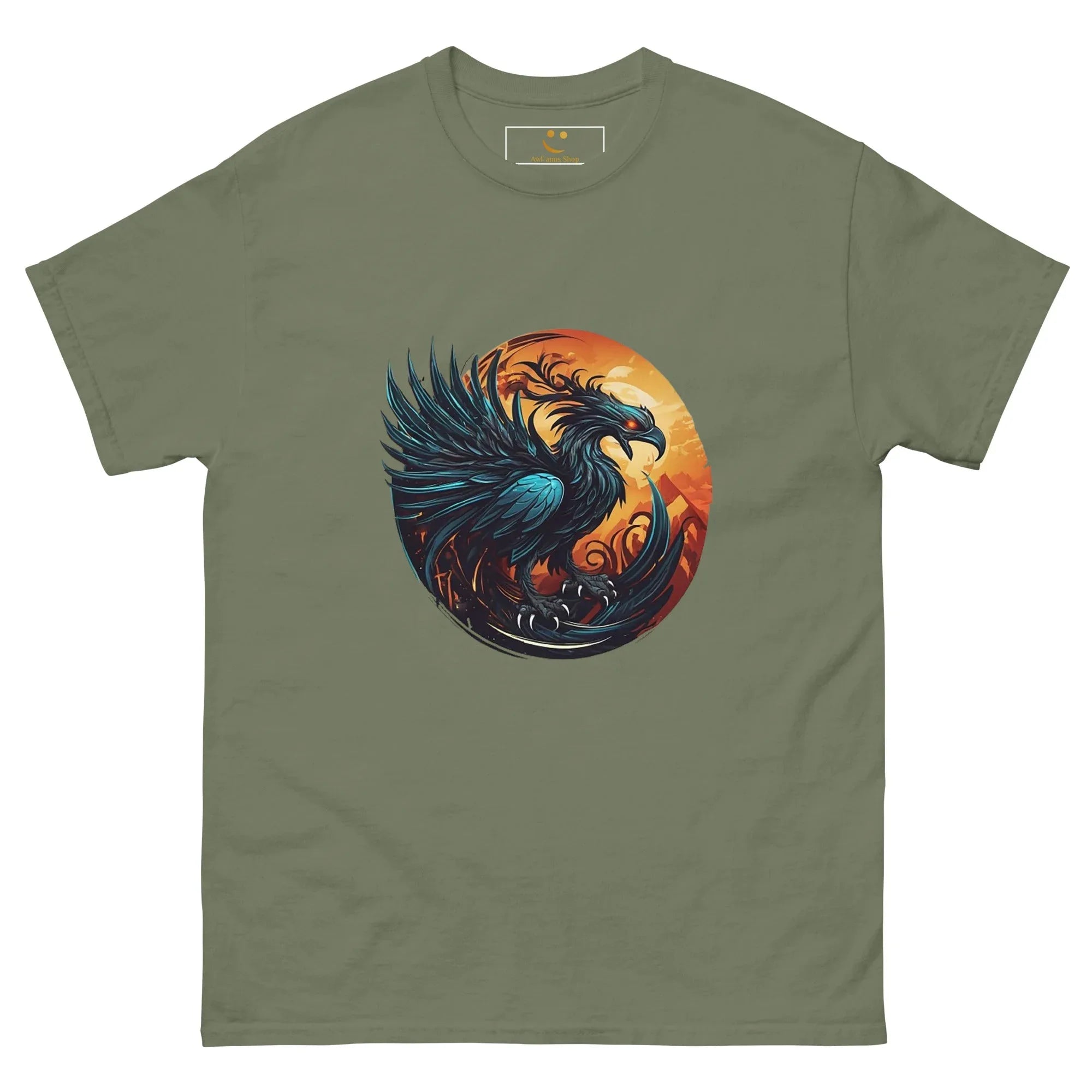 Men's | Phoenix Classic Tee Military Green t-shirt AwRans Clothing mens-classic-tee-military-green-front-661c3aca7eba9