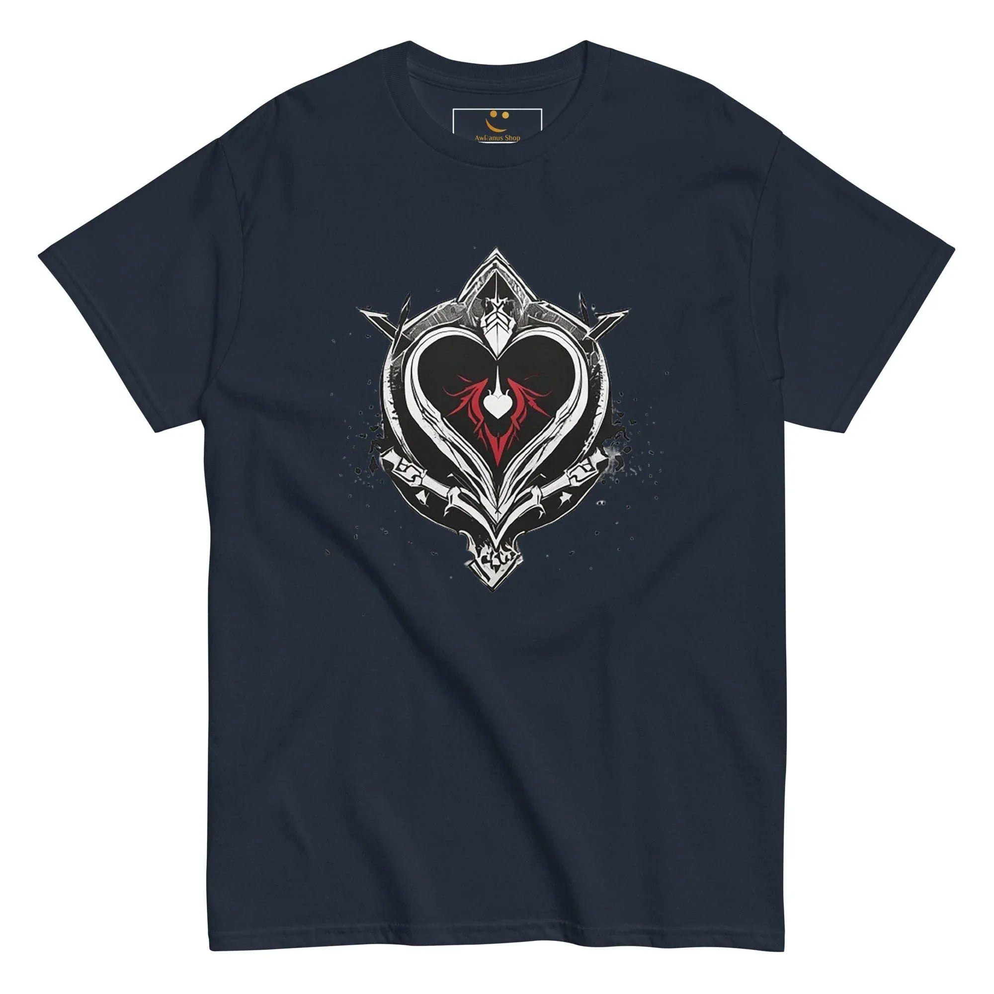 Men's | Black Heart Candle Classic Tee t-shirt AwRans Clothing mens-classic-tee-navy-front-65f2ad6cc6fa9