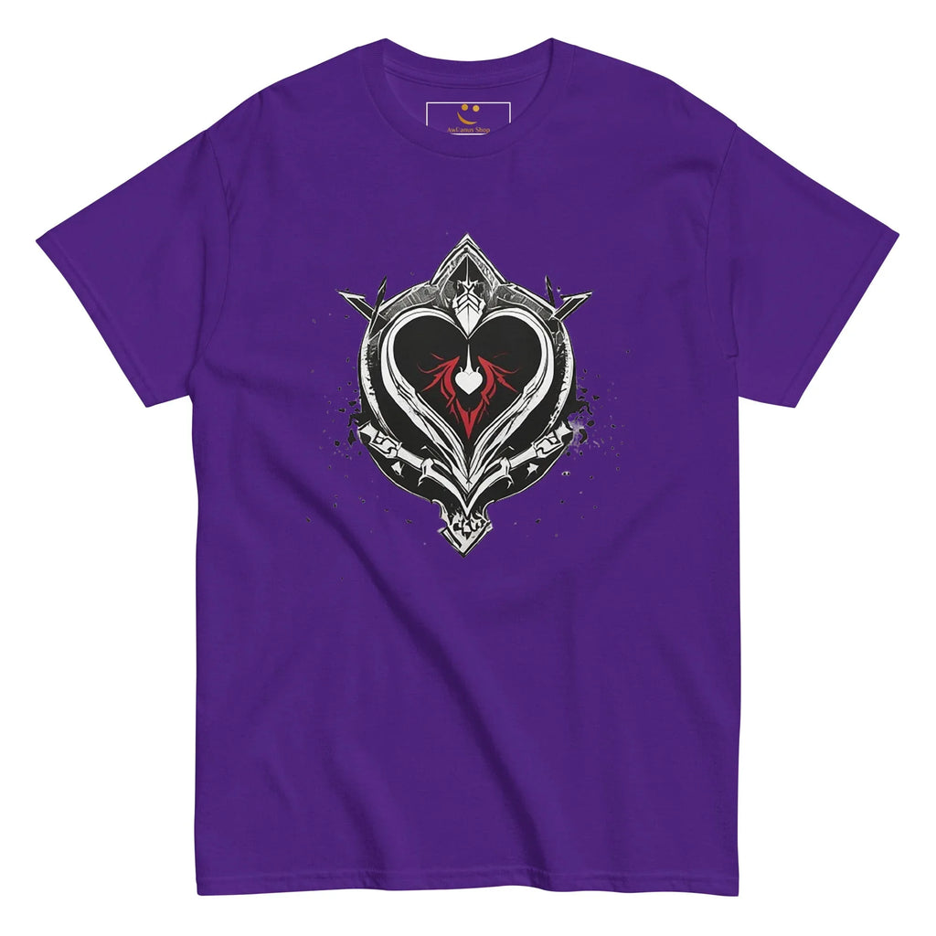Men's | Black Heart Candle Classic Tee t-shirt AwRans Clothing mens-classic-tee-purple-front-65f2ad6cc8890