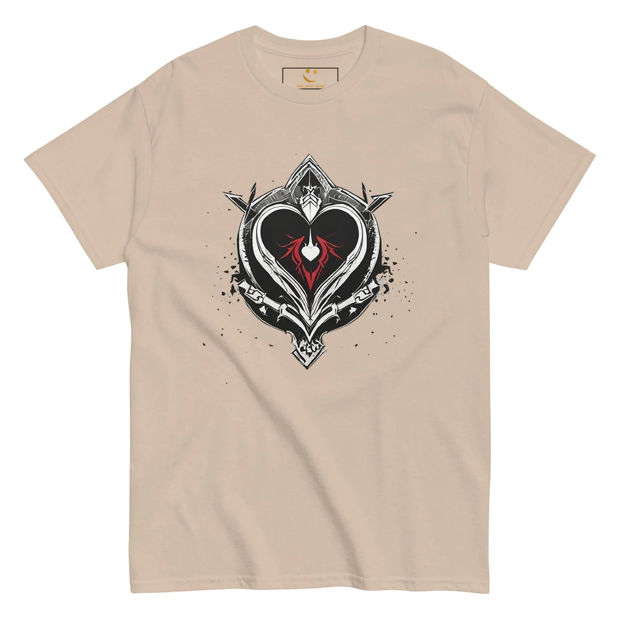 Men's | Black Heart Candle Classic Tee t-shirt AwRans Clothing mens-classic-tee-sand-front-65f2ad6cefaf8
