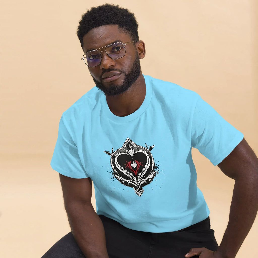 Men's | Black Heart Candle Classic Tee t-shirt AwRans Clothing mens-classic-tee-sky-front-2-65f2ad6d99e87
