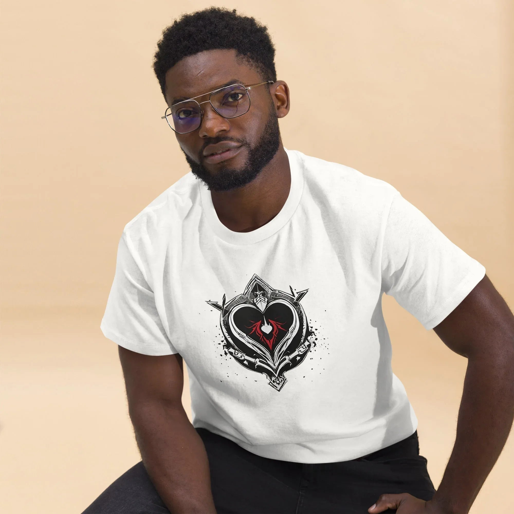 Men's | Black Heart Candle Classic Tee t-shirt AwRans Clothing mens-classic-tee-white-front-2-65f2ad6dc7410