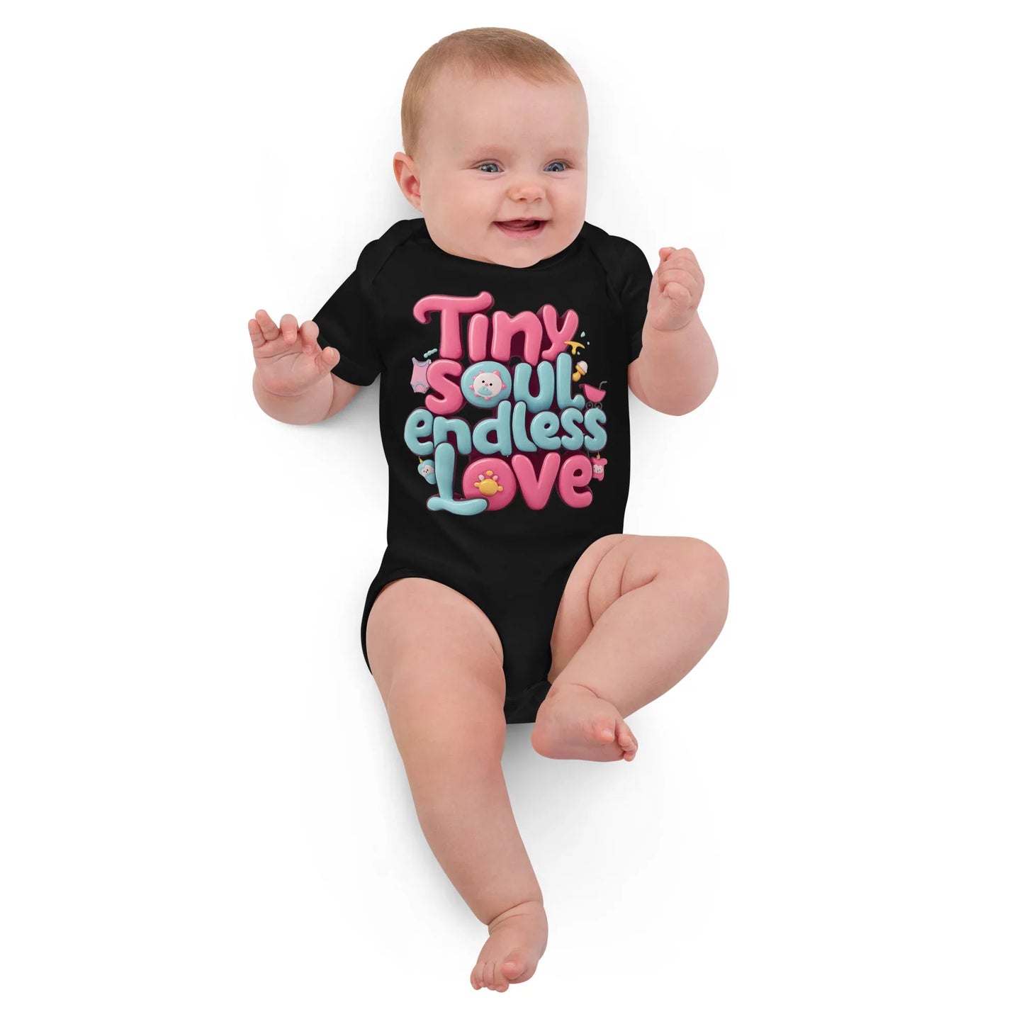 Tiny Soul Endless Love | Organic Cotton Baby Bodysuit - AwRans Clothing