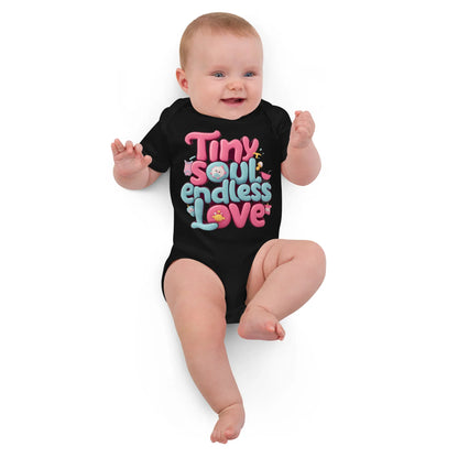 Tiny Soul Endless Love | Organic Cotton Baby Bodysuit - AwRans Clothing