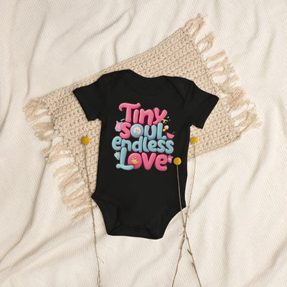 Tiny Soul Endless Love | Organic Cotton Baby Bodysuit - AwRans Clothing