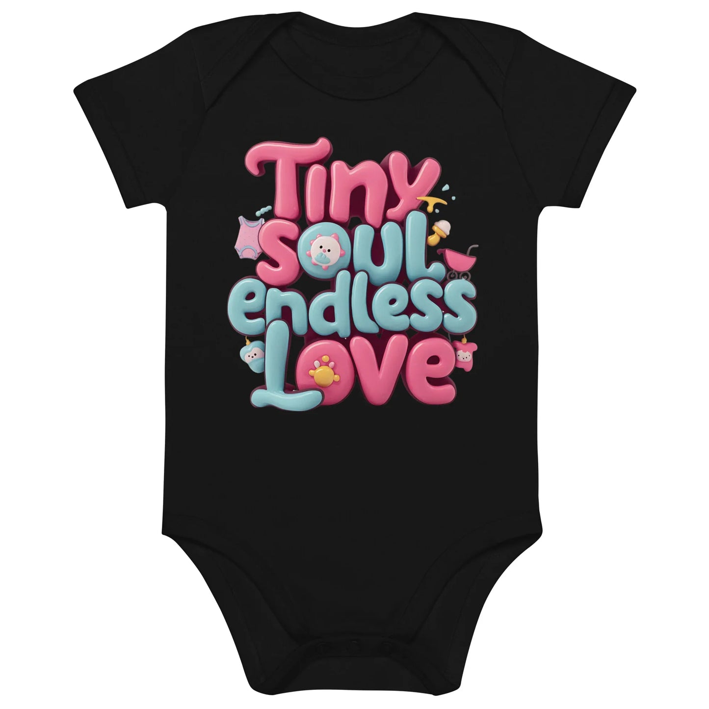 Tiny Soul Endless Love | Organic Cotton Baby Bodysuit - AwRans Clothing