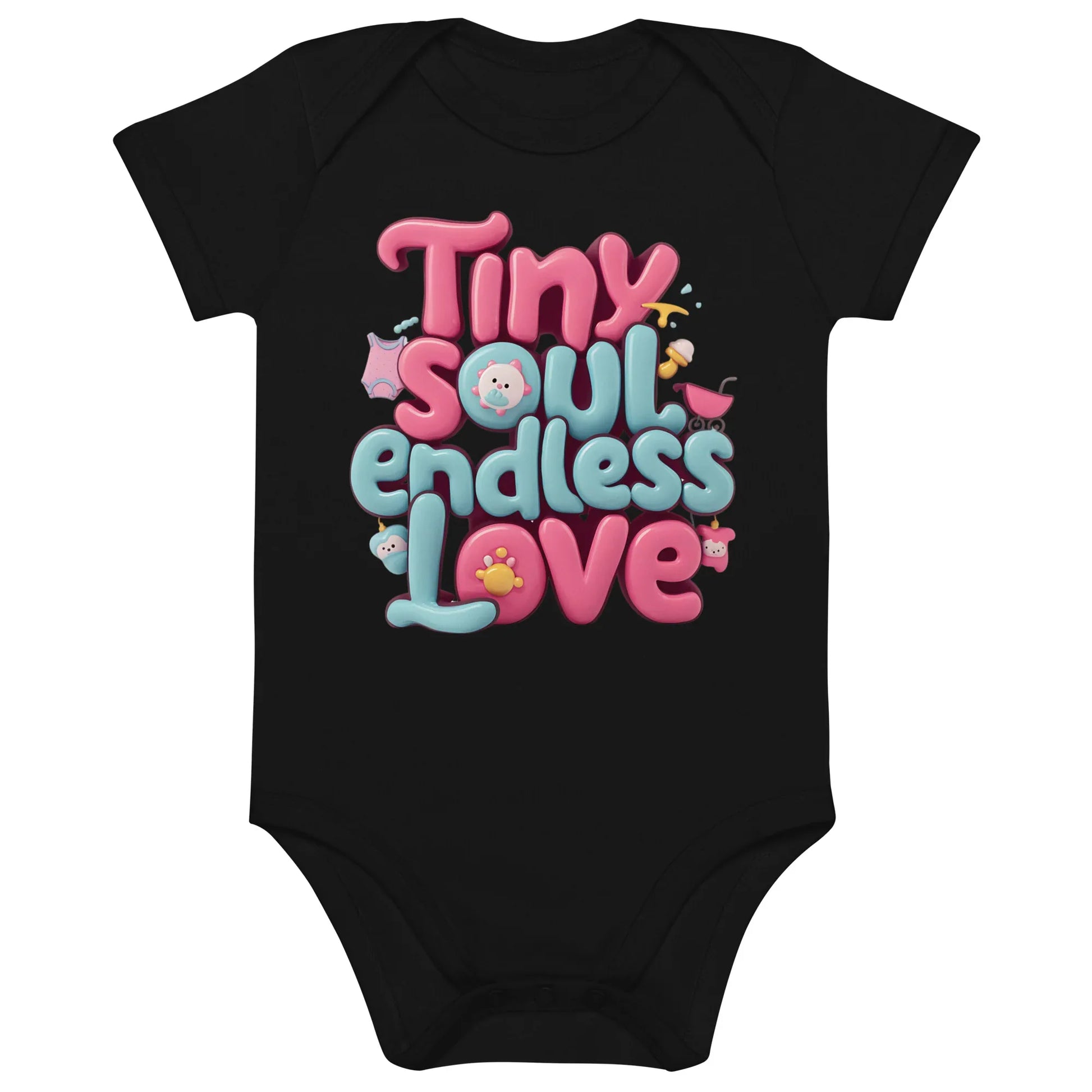 Tiny Soul Endless Love | Organic Cotton Baby Bodysuit - AwRans Clothing
