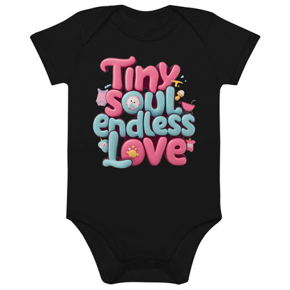 Tiny Soul Endless Love | Organic Cotton Baby Bodysuit - AwRans Clothing