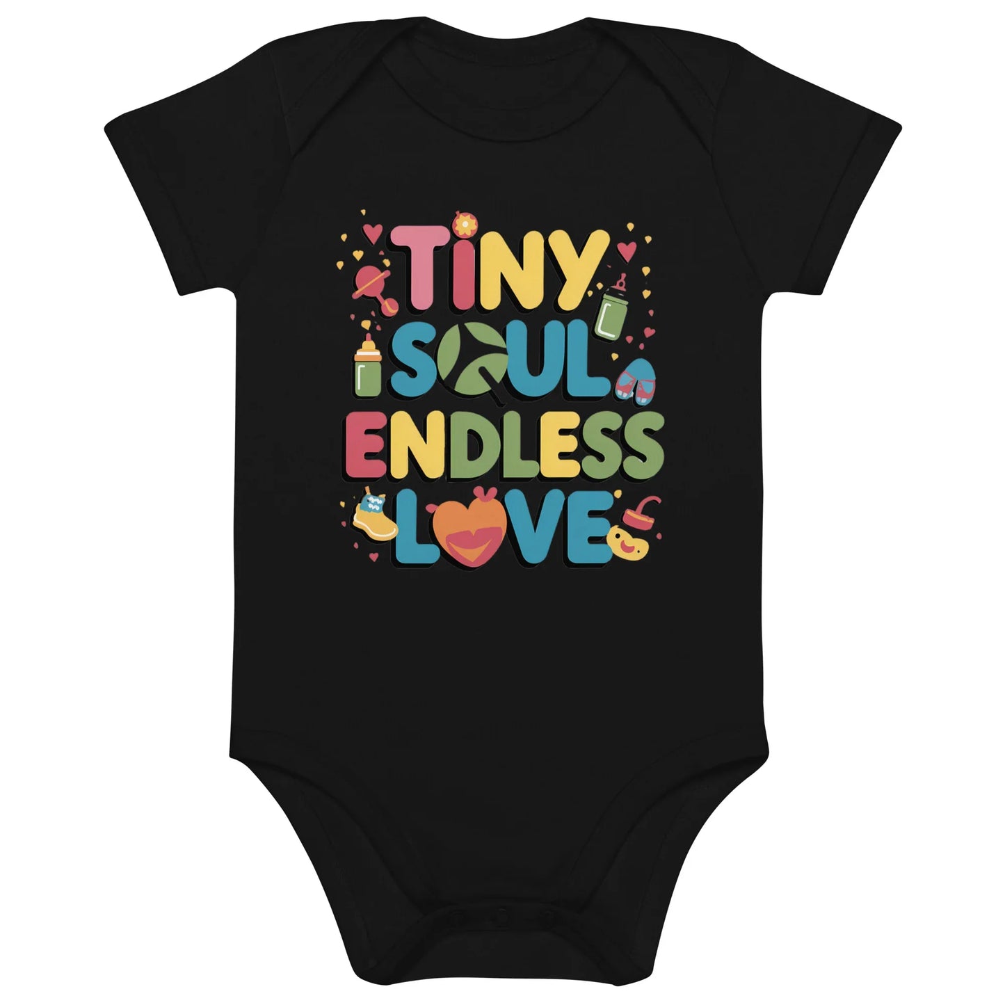 Tiny Soul Endless Love | Organic Cotton Baby Bodysuit - AwRans Clothing