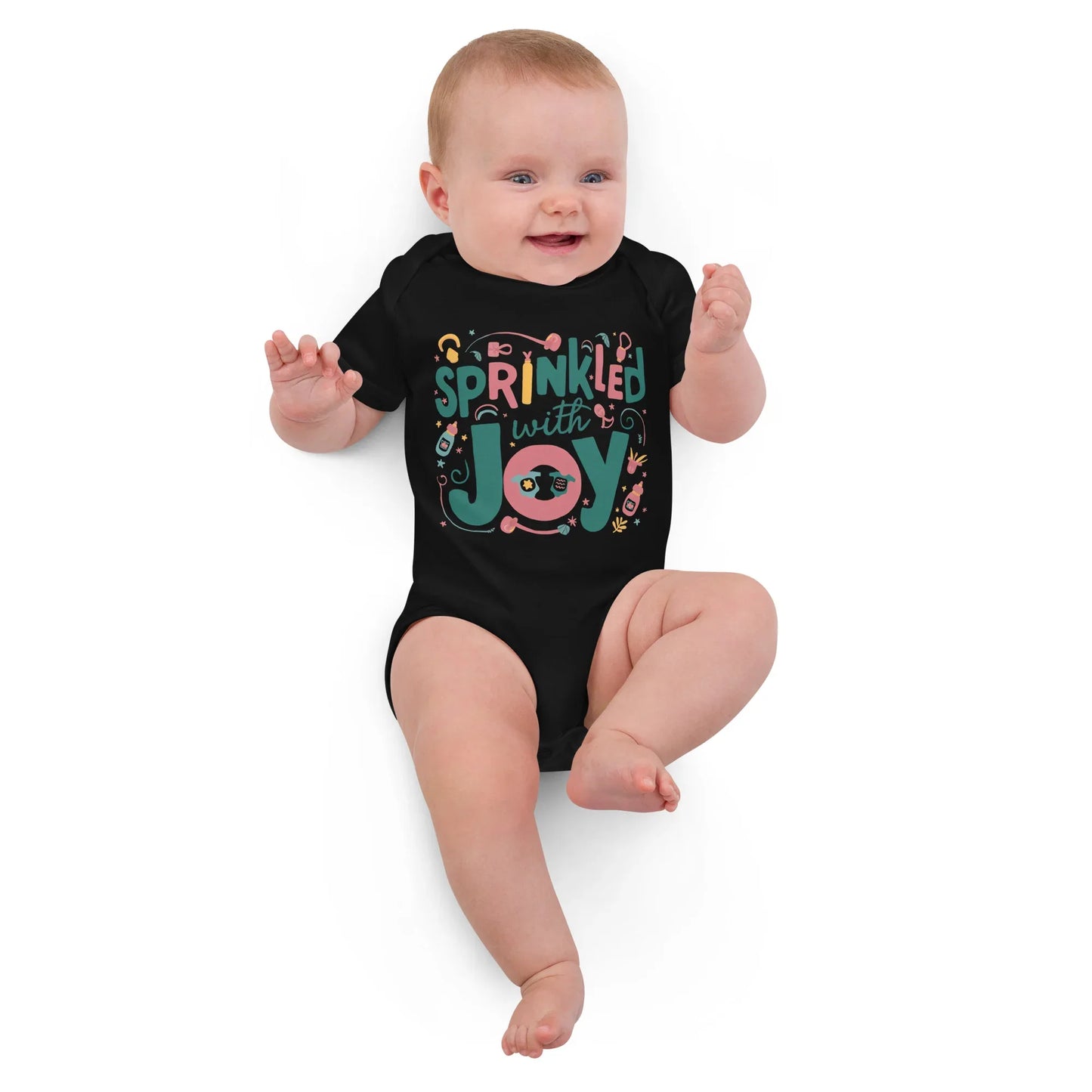 Sprinkled With Joy | Organic Cotton Baby Bodysuit - AwRans Clothing