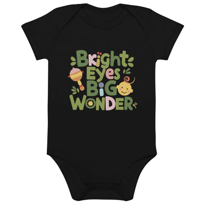 Bright Eyes Big Wonder | Organic Cotton Baby Bodysuit - AwRans Clothing