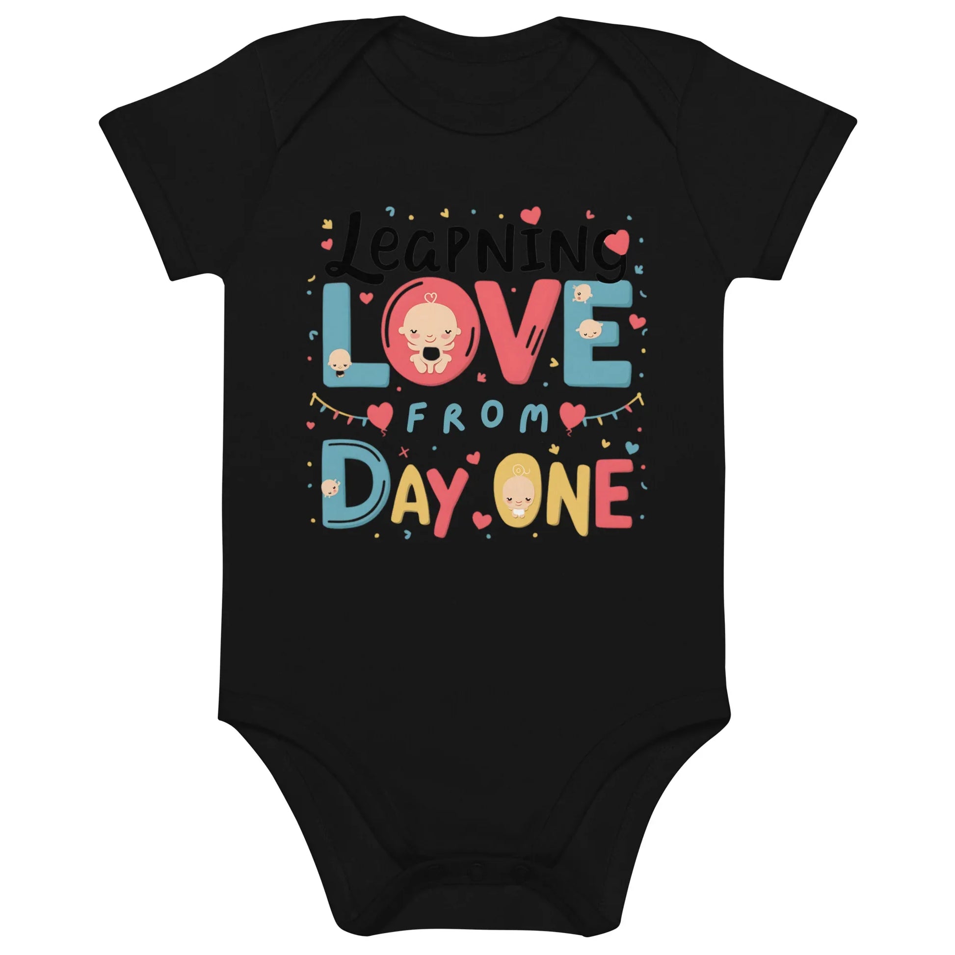 Learning Love From Day One | Organic Cotton Baby Bodysuit - AwRans Clothing