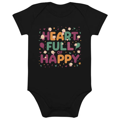 Heart Full Of Happy | Organic Cotton Baby Bodysuit - AwRans Clothing