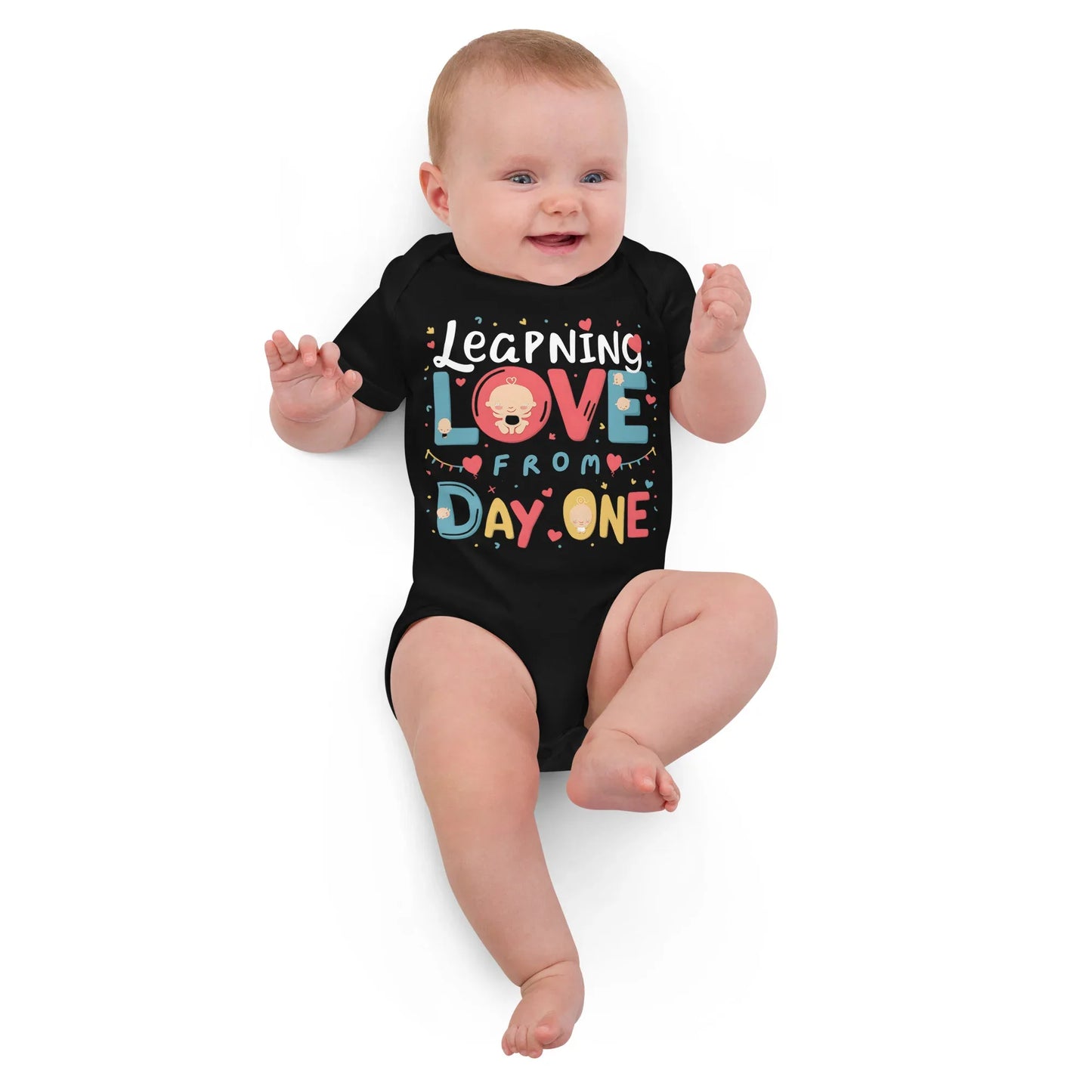Learning Love From Day One | Organic Cotton Baby Bodysuit - AwRans Clothing