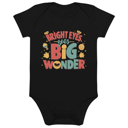 Bright Eyes Big Wonder | Organic Cotton Baby Bodysuit - AwRans Clothing