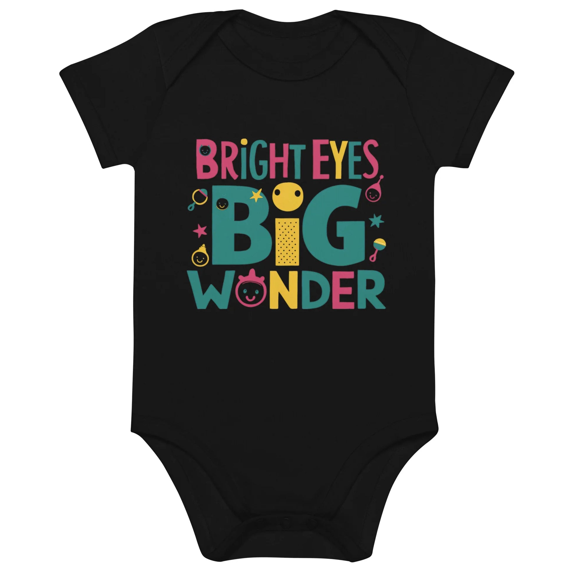 Bright Eyes Big Wonder | Organic Cotton Baby Bodysuit - AwRans Clothing