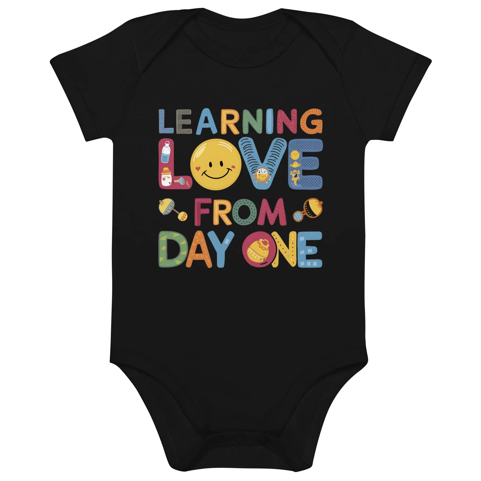 Learning Love From Day One | Organic Cotton Baby Bodysuit - AwRans Clothing