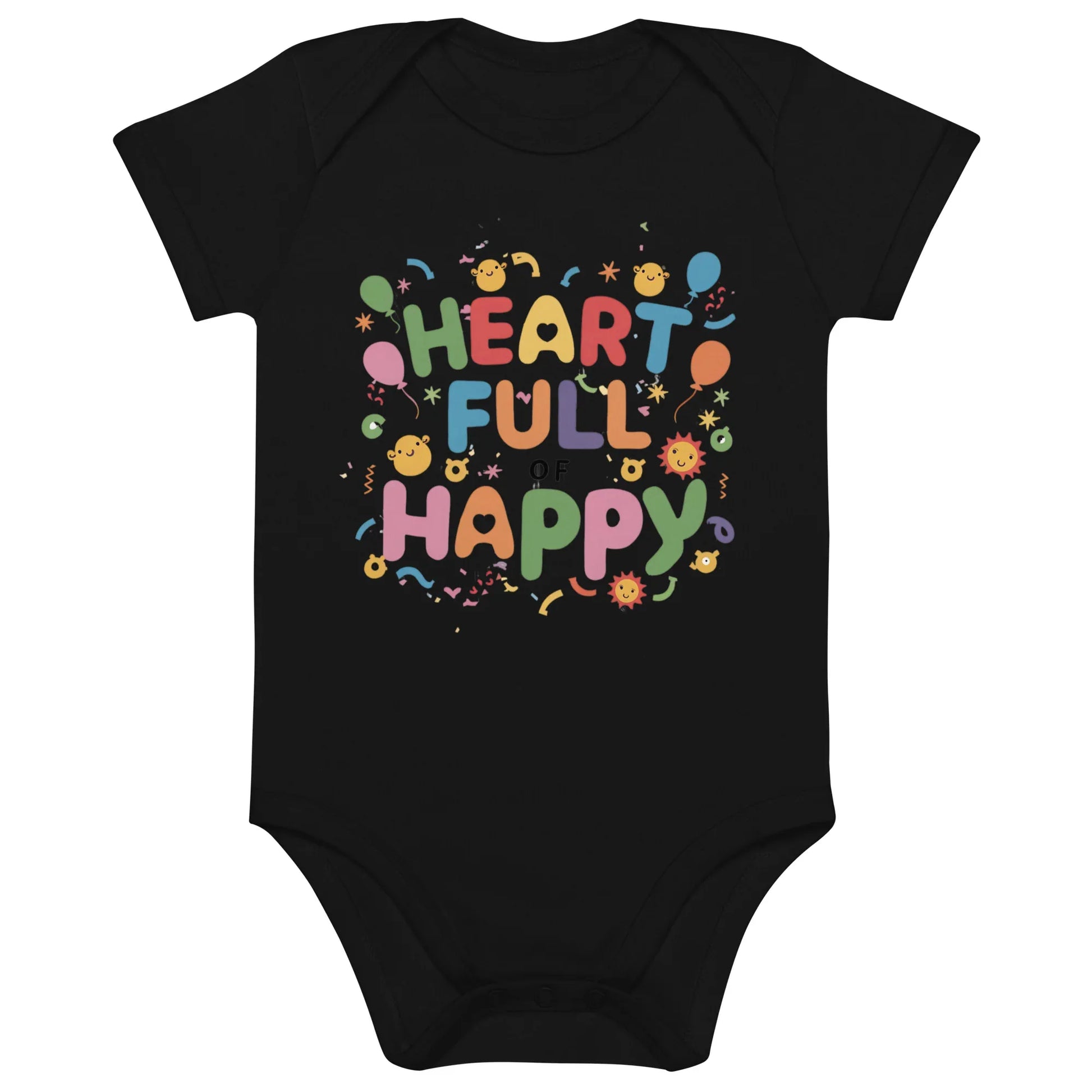 Heart Full Of Happy | Organic Cotton Baby Bodysuit - AwRans Clothing