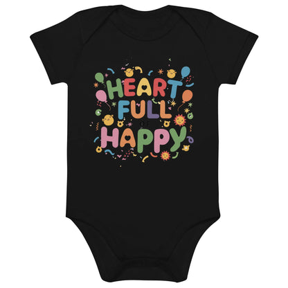 Heart Full Of Happy | Organic Cotton Baby Bodysuit - AwRans Clothing