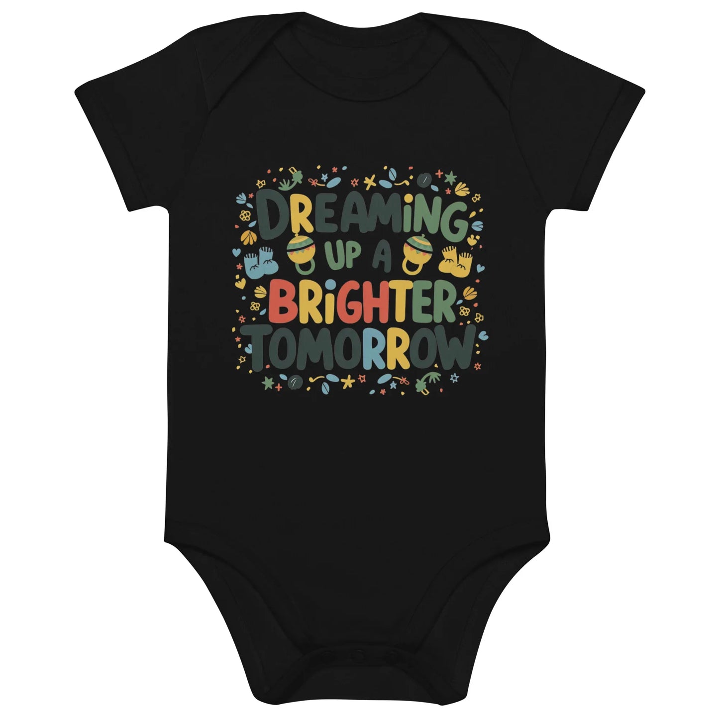 Dreaming Up A Brighter Tomorrow | Organic Cotton Baby Bodysuit - AwRans Clothing
