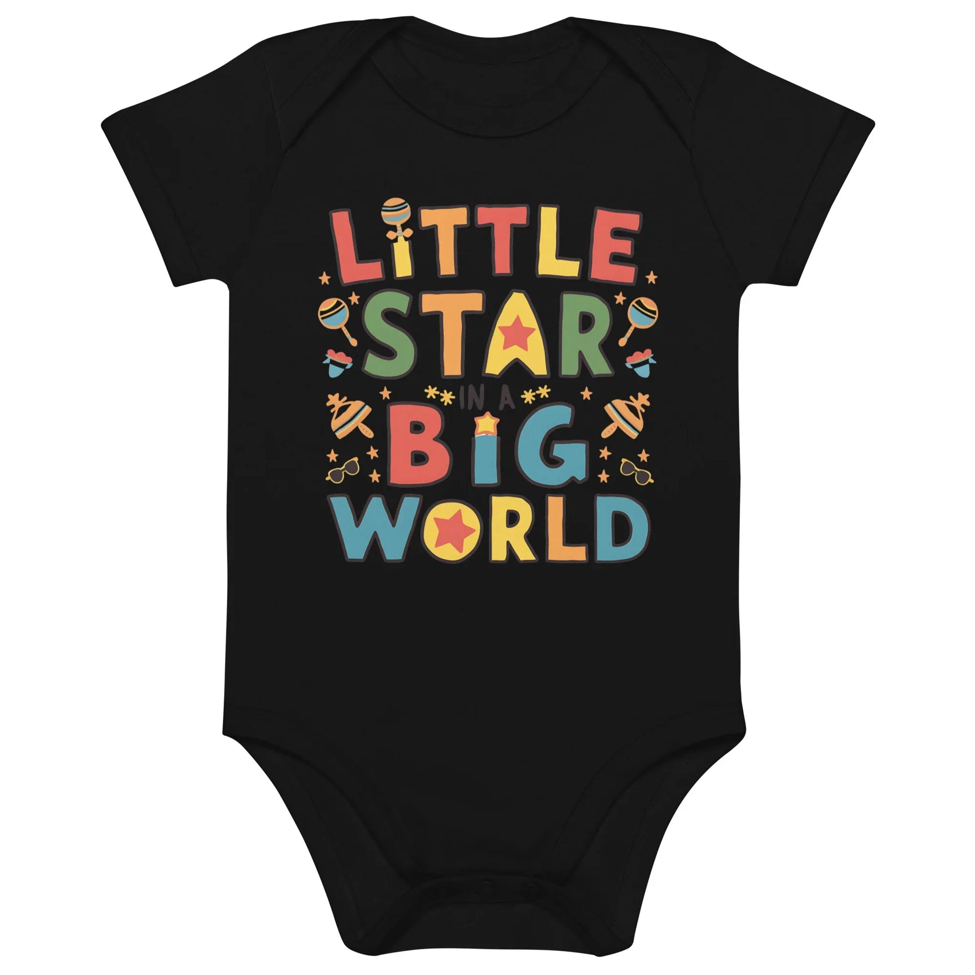 Little Star Big World | Organic Cotton Baby Bodysuit - AwRans Clothing