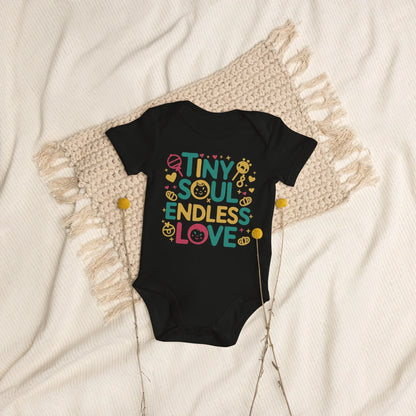 Tiny Soul Endless Love | Organic Cotton Baby Bodysuit - AwRans Clothing