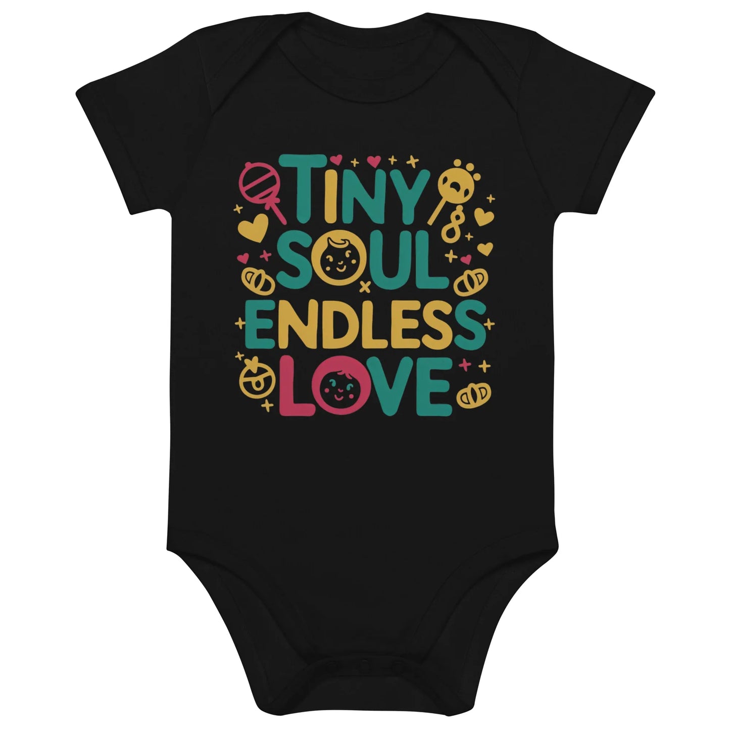 Tiny Soul Endless Love | Organic Cotton Baby Bodysuit - AwRans Clothing