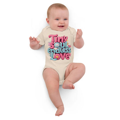 Tiny Soul Endless Love | Organic Cotton Baby Bodysuit - AwRans Clothing