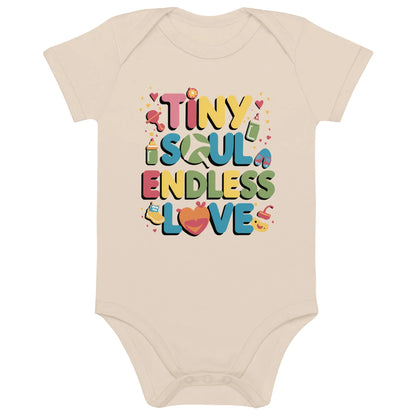 Tiny Soul Endless Love | Organic Cotton Baby Bodysuit - AwRans Clothing