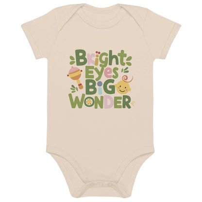 Bright Eyes Big Wonder | Organic Cotton Baby Bodysuit - AwRans Clothing