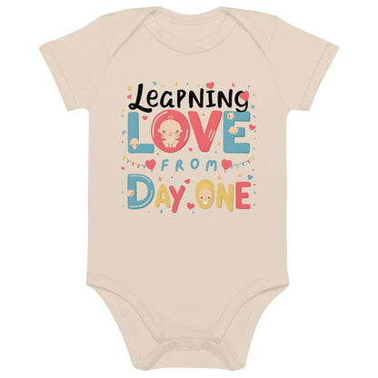 Learning Love From Day One | Organic Cotton Baby Bodysuit - AwRans Clothing