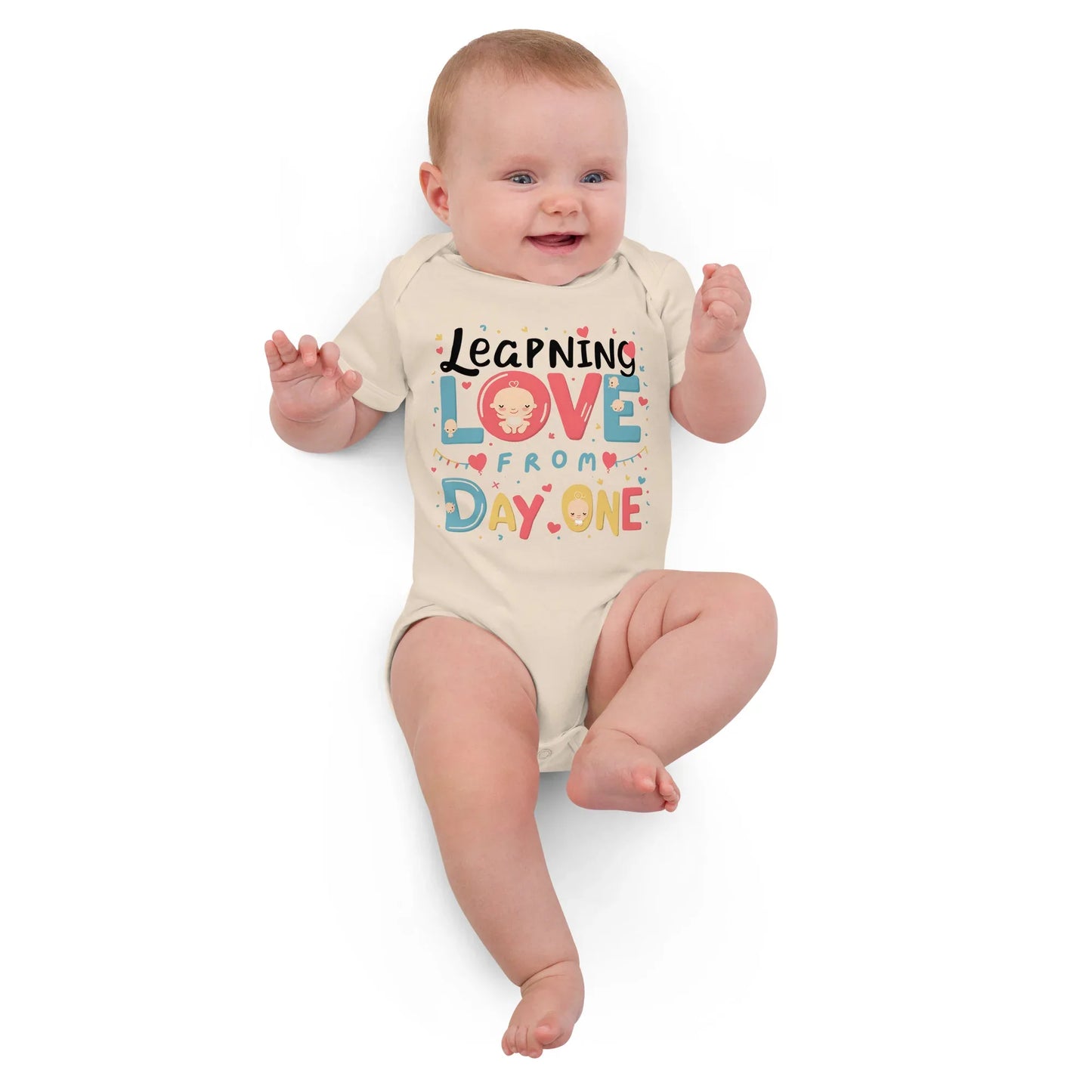 Learning Love From Day One | Organic Cotton Baby Bodysuit - AwRans Clothing